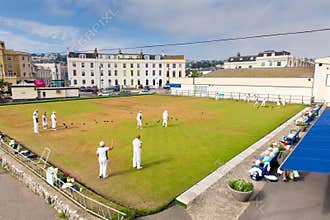 Ladies bowls bowls Teignmouth Devon England