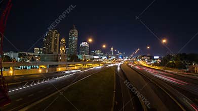 Atlanta Cityscape Time Lapse Pan