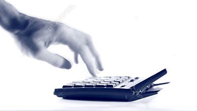 Calculator with hand