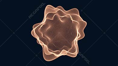 Geometric artwork created with lines and shapes