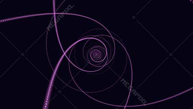 Purple spiral motion in clockwise direction with dark center