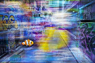 Graffiti Grunge Colourful Background