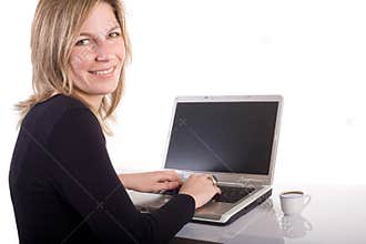 Woman and laptop