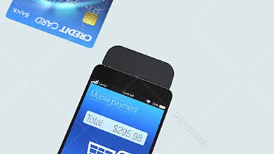 Credit card reader on smart phone for mobile payme