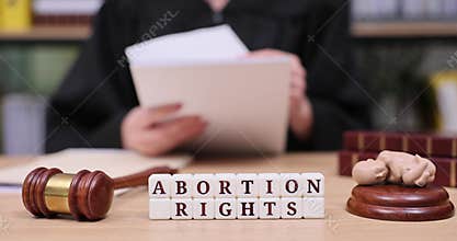 Courtroom discussion on abortion rights with legal insights and important documents involved