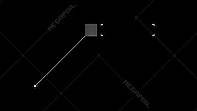 Glitch Callout HUD Frame With High-Tech Style Animation. Alpha