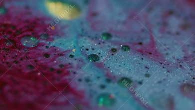 Ripple oil spilling ink paint sparkling water blot