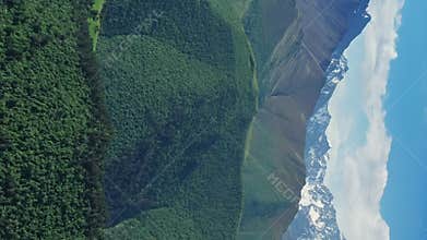 Aerial view on Caucasus Mountains