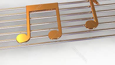 Pan of Musical notes.