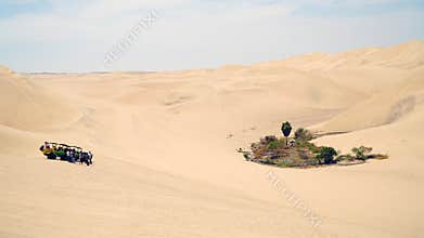 Sand Dunes, Huacachina Desert, Ica, Peru.
