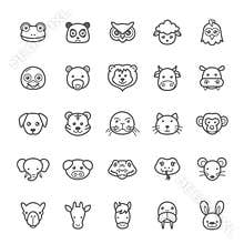 Set of Outline stroke Animal icon