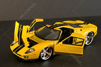Yellow supercar