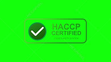 HACCP Certified Food Safety Checkmark Animation