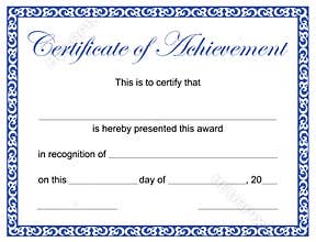 Certificate of achievement