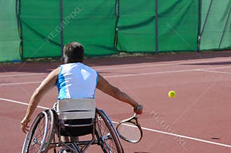 Wheelchair tennis player