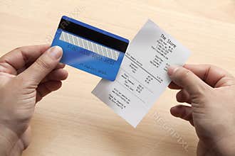 Credit card and receipt