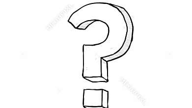 Animation of question mark symbol