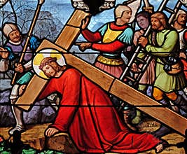 3rd Stations of the Cross, Jesus falls the first time