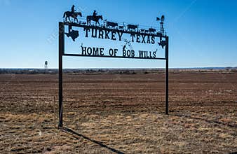 Turkey, Texas welcome sign