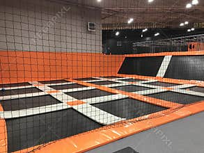 Gym of jumping activities abstract