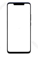 Smart phone with blank screen isolated on white background, clipping path