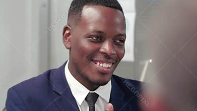 Portrait of young afro american lawyer