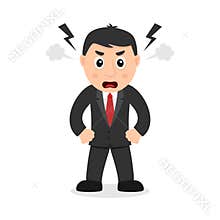 Angry Lawyer Cartoon Character