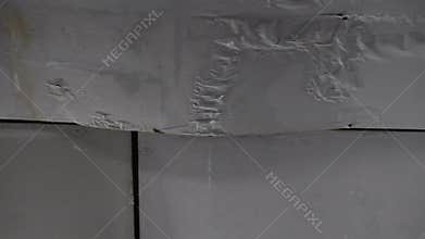 Damaged ceiling from water leak