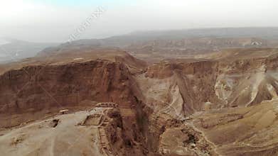 Masada fortress area Southern District of Israel Dead Sea area Southern District of Israel. Ancient Jewish fortress of
