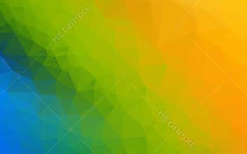 Green yellow blue triangle polygonal geometric design