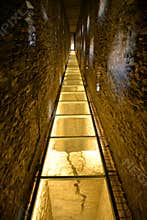 Ancient ruin of the Roman bridge of Pondel, Aosta, Italy