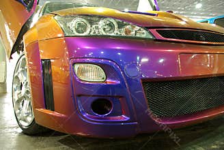 Colorful tuned car