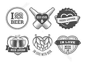 Beer lover badges.