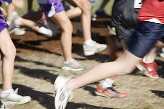 Stock Photo of a Cross Country Team Runners