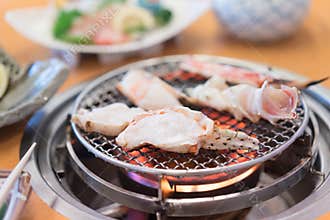 Delicious roast crab claw