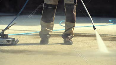 Brick Driveway Cleaning by Professional Cleaner