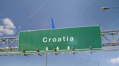 Airplane Landing Croatia