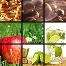 Food and drink collage