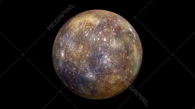 The Planet Mercury Rotating Isolated