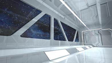 Observation Windows Inside Space Ship