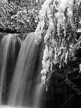Marsh Fork Falls, Twin Falls State Park, WV B&W #3