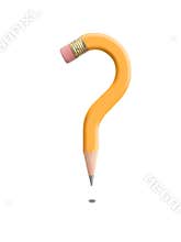 Question mark pencil