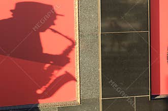 Shadow of Saxophone Player