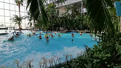 Aqua gym at Therme Bucharest