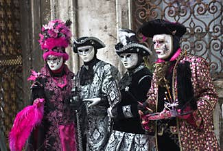 Vintage costumes for the carnival of San Marco in Venice