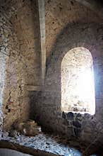 Arched Window Inside a Castle