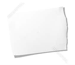 Torn piece of memo pad paper