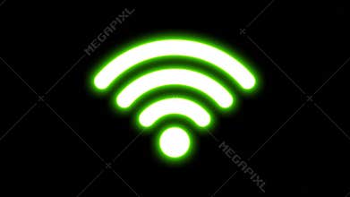 Wireless Internet Signal Icon Glowing
