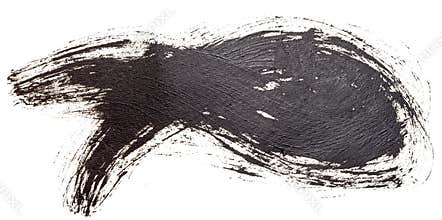 Hand drawn oil painting christian fish symbol