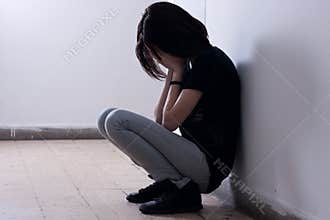 Unhappy teenager